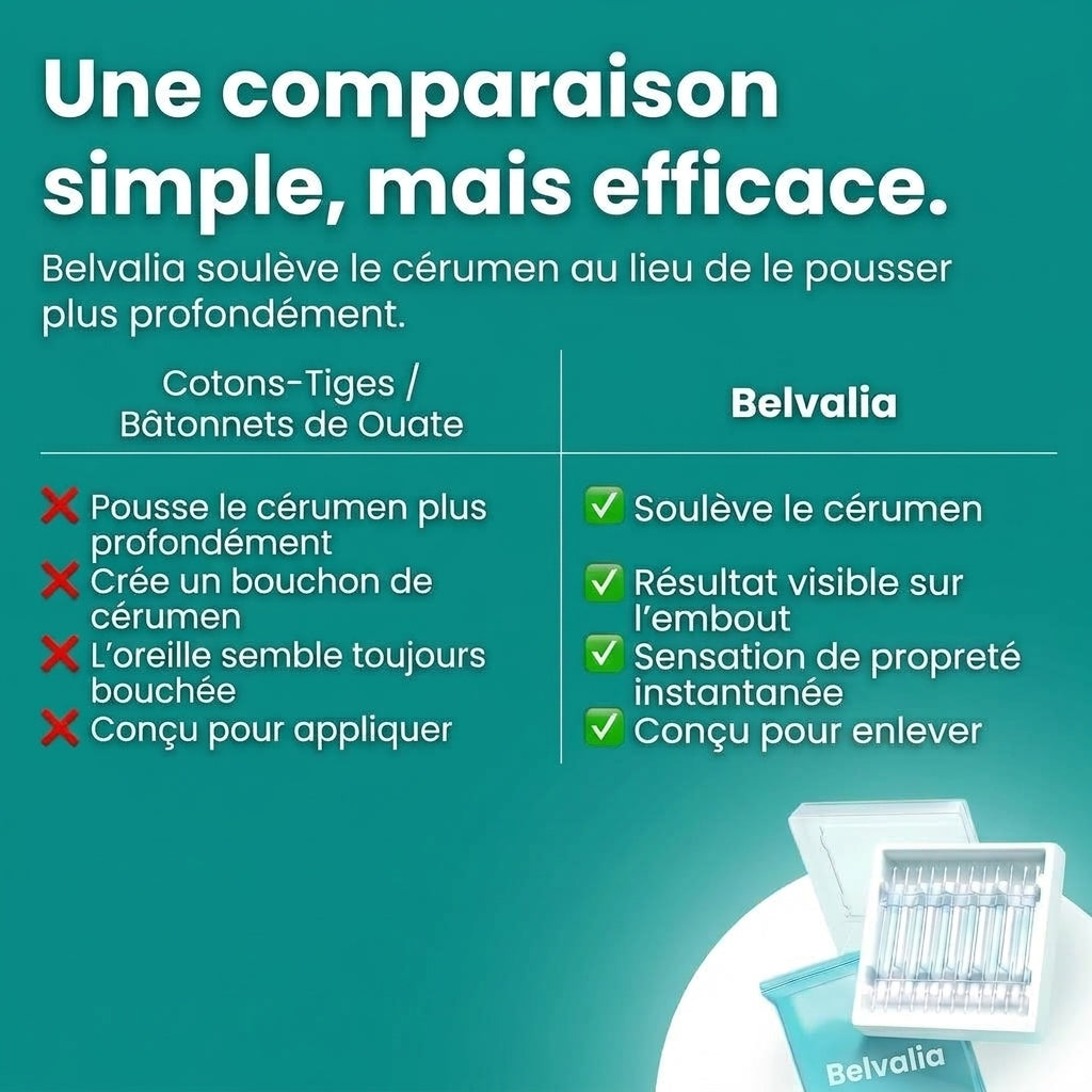 Stick Belvalia – Nettoyant d'oreilles à embout adhésif